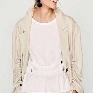 NWT Zara Corset T-Shirt with Snap Buttons